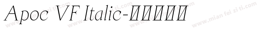 Apoc VF Italic字体转换